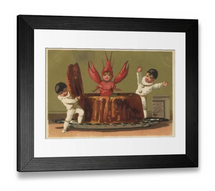 Framed Print : Picture series Pierrots, black caps (1873 Paris)