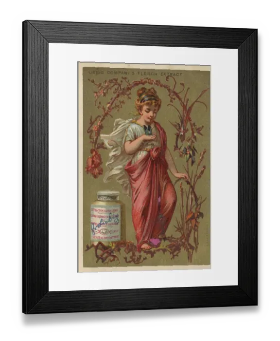 Framed Print : Series of Female Figures in Flowery Branches (1880) (Paris)