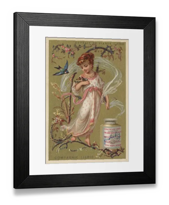Framed Print : Series of Female Figures in Flowery Branches (1880) (Paris)