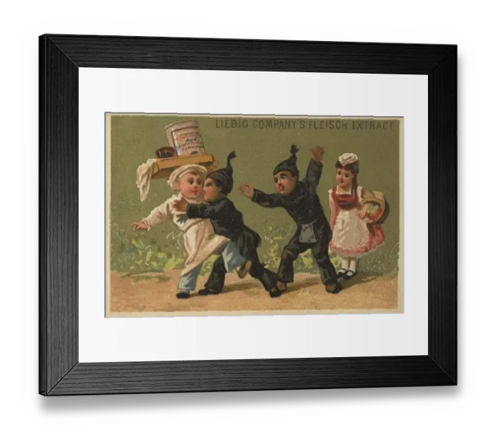 Framed Print : Picture series Theft I. two Pierrots