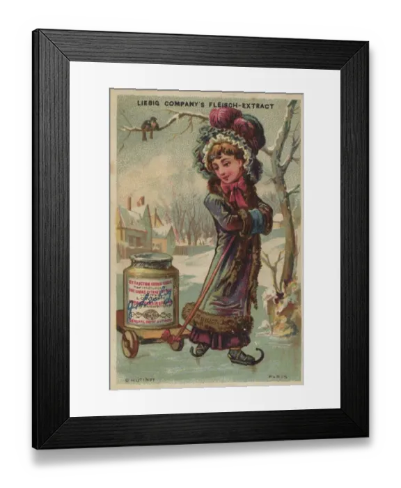 Framed Print : Liebig picture series big girls