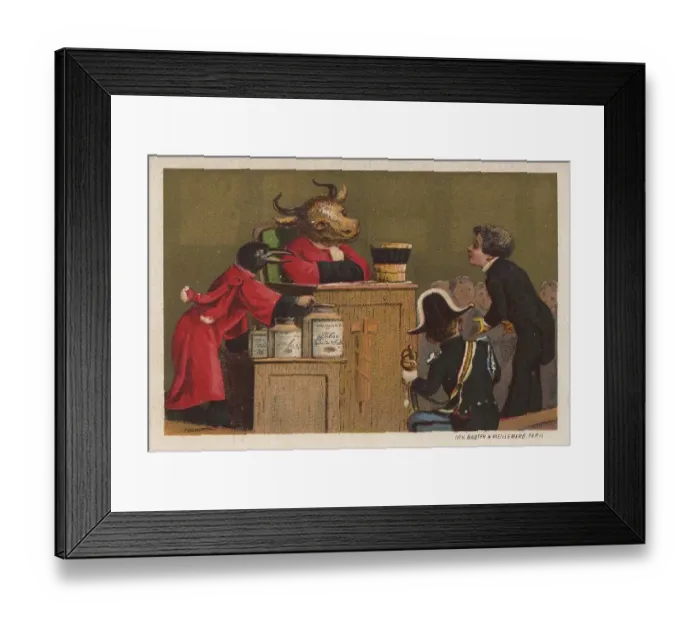 Framed Print : Series of pictures Ox as Judge Framed Print : Series of pictures Ox as Judge
