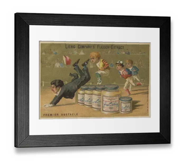 Framed Print : Picture series steeplechase, silly August