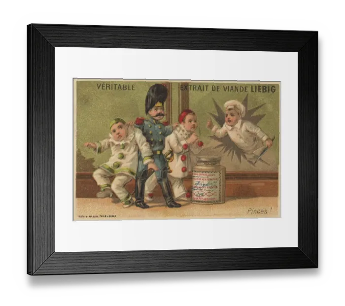Framed Print : Picture series Theft I. two Pierrots