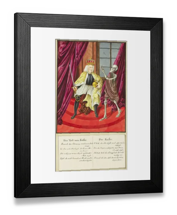 Framed Print : Der Tod kommt zum Kaiser, Todten-Tantz after Beck Framed Print : Der Tod kommt zum Kaiser, Todten-Tantz after Beck