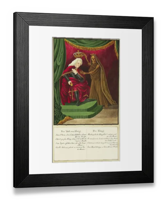 Framed Print : Death Comes to the King, Todten-Tantz after Beck Framed Print : Death Comes to the King, Todten-Tantz after Beck