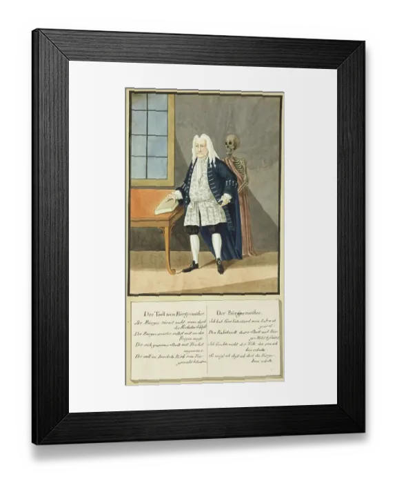 Framed Print : Death Comes to the Mayor, Todten-Tantz after Beck