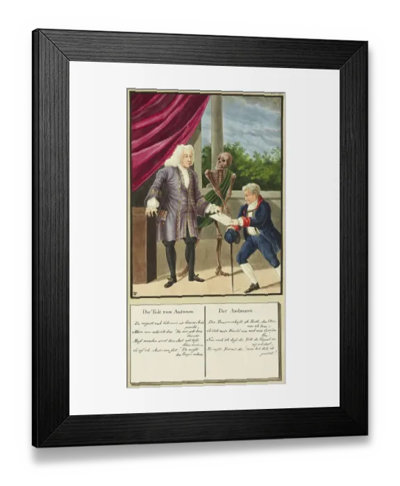 Framed Print : Der Tod kommt zum Amtmann, Todten-Tantz after Beck