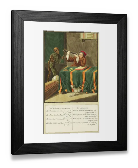 Framed Print : Death Comes to the Astronomer, Todten-Tantz after Beck