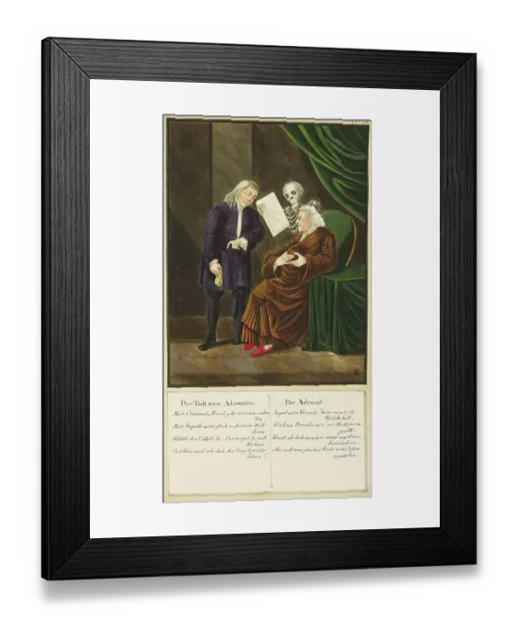 Framed Print : Death Comes to the Advocate, Todten-Tantz after Beck Framed Print : Death Comes to the Advocate, Todten-Tantz after Beck