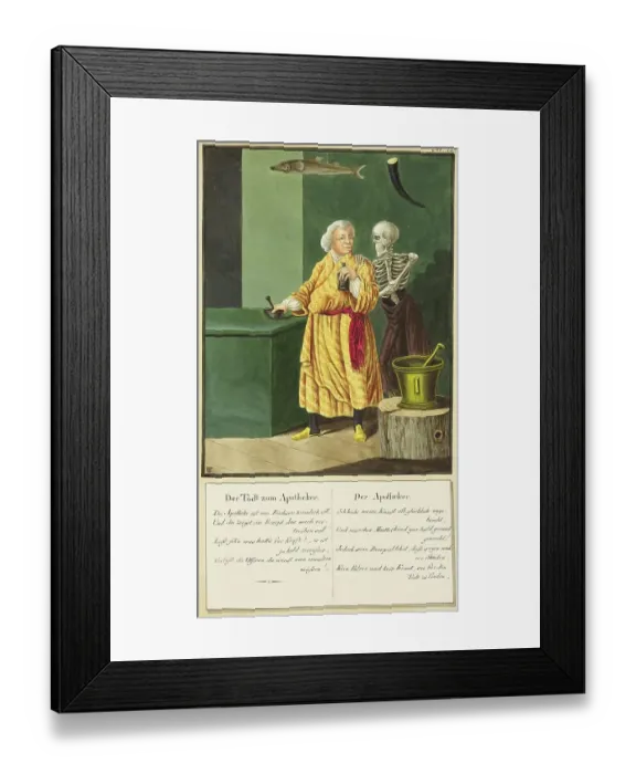 Framed Print : Death Comes to the Apothecary, Todten-Tantz after Beck