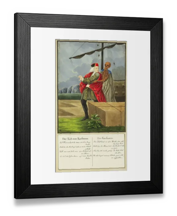 Framed Print : Death Comes to the Merchant, Todten-Tantz after Beck Framed Print : Death Comes to the Merchant, Todten-Tantz after Beck