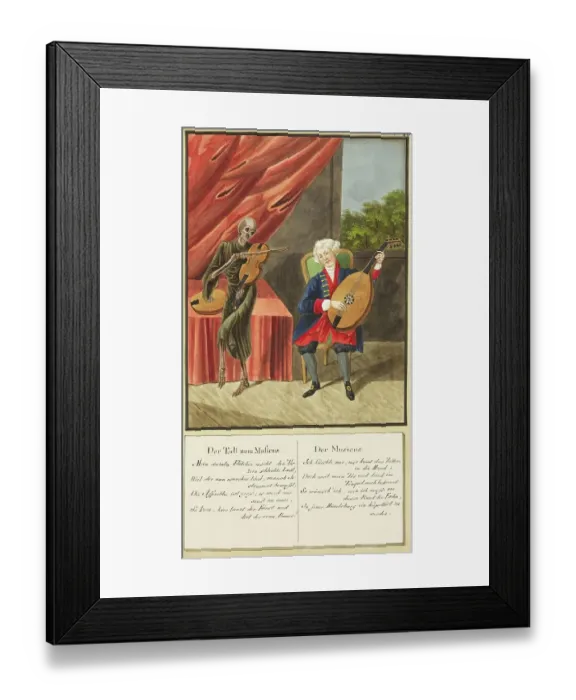 Framed Print : Death Comes to the Musician, Todten-Tantz after Beck Framed Print : Death Comes to the Musician, Todten-Tantz after Beck