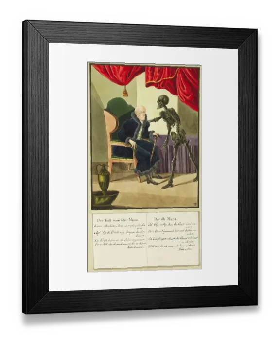 Framed Print : Death Comes to the Old Man, Todten-Tantz after Beck