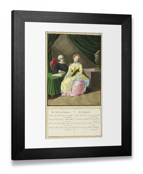 Framed Print : Death Comes to the Singer, Todten-Tantz after Beck