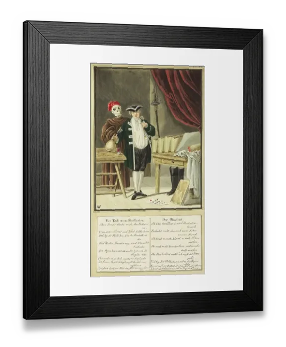 Framed Print : Death Comes to the Student, Todten-Tantz after Beck