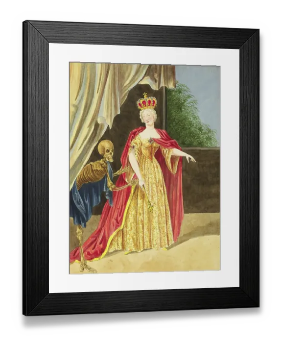 Framed Print : Der Tod kommt zur Kaiserin, Totentanz Framed Print : Der Tod kommt zur Kaiserin, Totentanz