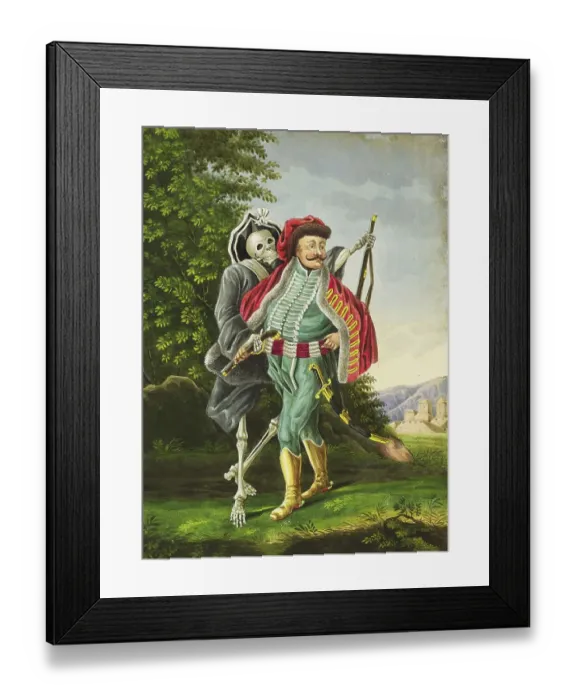 Framed Print : Death comes as a dragoon to the Hussar Colonel Menzel Framed Print : Death comes as a dragoon to the Hussar Colonel Menzel
