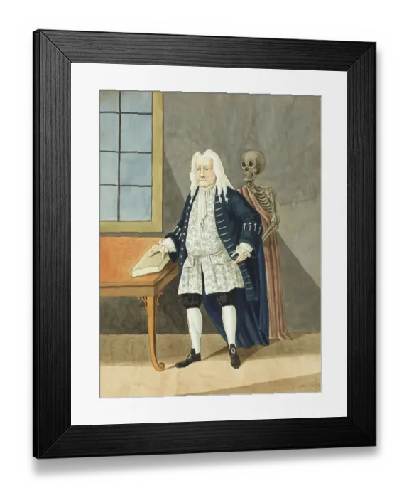 Framed Print : Der Tod kommt zum Buergermeister