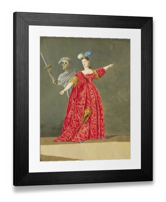 Framed Print : Der Tod kommt zur Schauspielerin