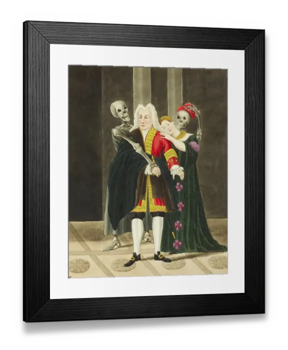 Framed Print : Der Tod kommt zu Graf und Graefin