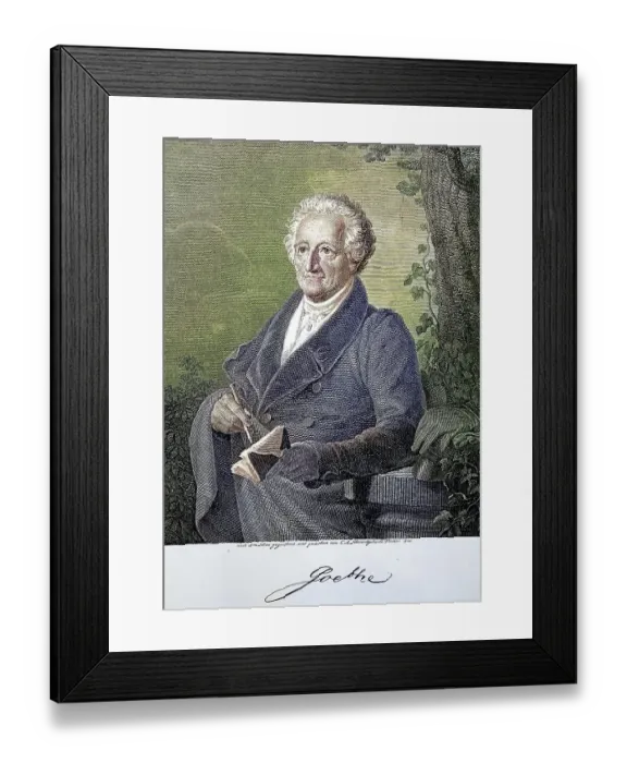 Framed Print : Johann Wolfgang Goethe, from 1782 von Goethe Framed Print : Johann Wolfgang Goethe, from 1782 von Goethe