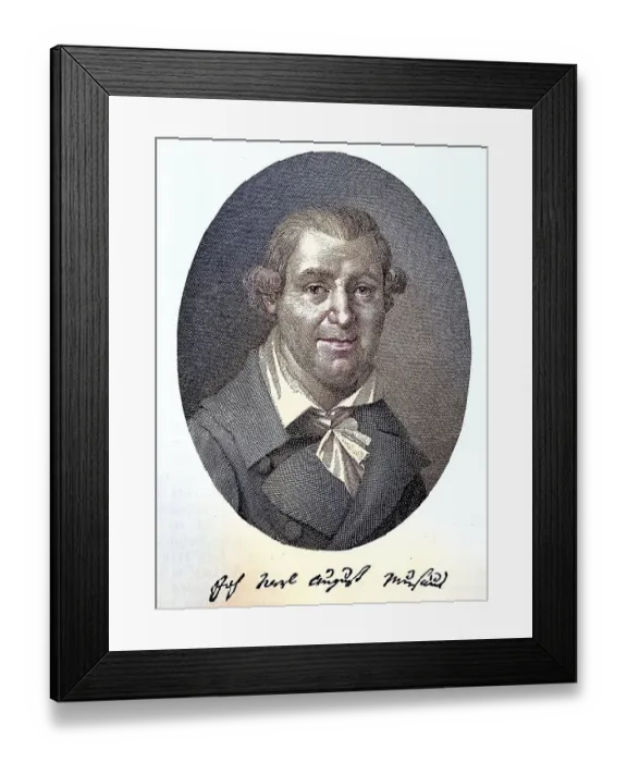 Framed Print : Johann Karl August Musaeus, 29 March 1735 Framed Print : Johann Karl August Musaeus, 29 March 1735