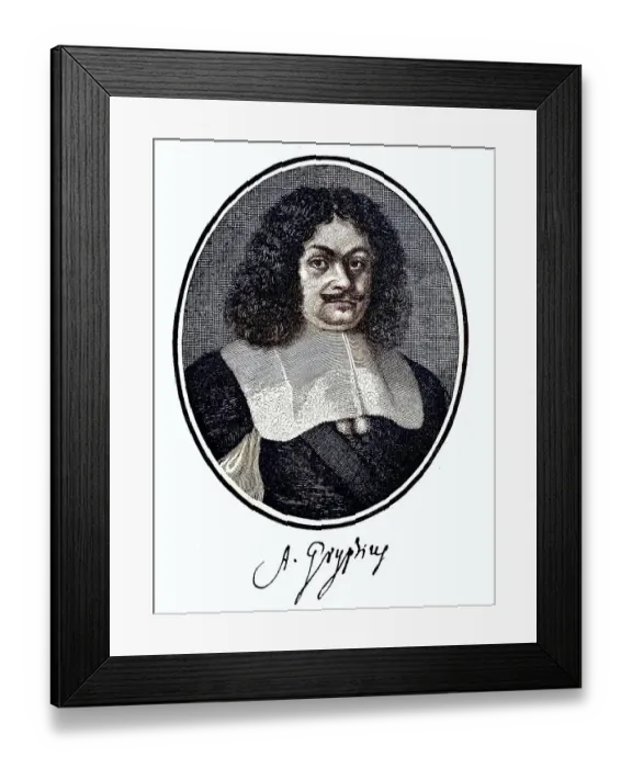 Framed Print : Andreas Gryphius, 2 October 1616