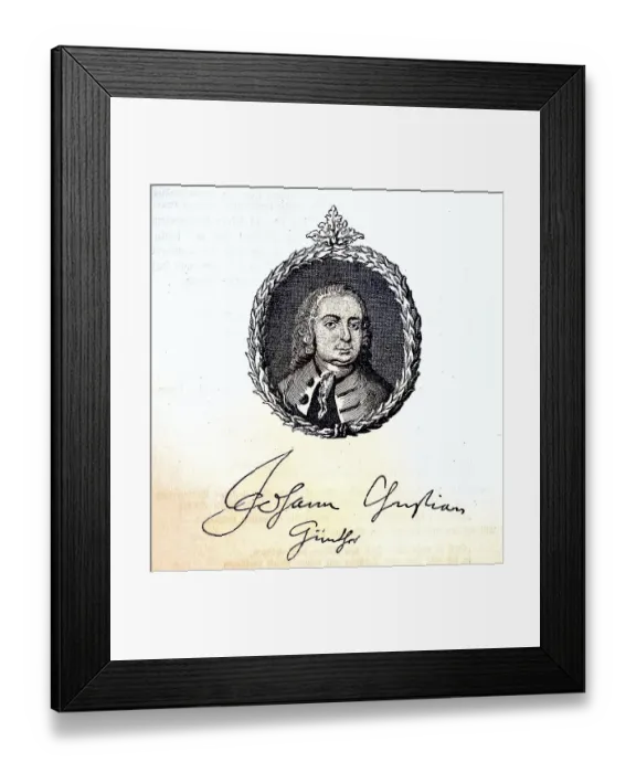 Framed Print : Johann Christian Guenther, 8 April 1695- 15 March 1723 Framed Print : Johann Christian Guenther, 8 April 1695- 15 March 1723