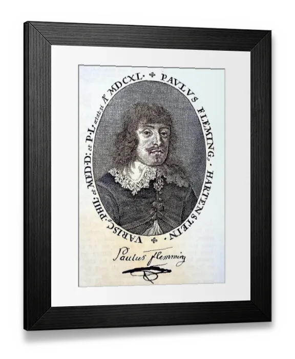 Framed Print : Paul Fleming, 5 October 1609, 2 April 1640