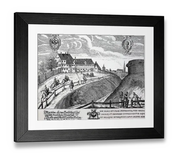 Framed Print : Das Posthaus in Augsburg im Jahr 1616