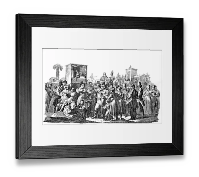 Framed Print : Peoples Festival bei Cannstadt im Herbst 1835