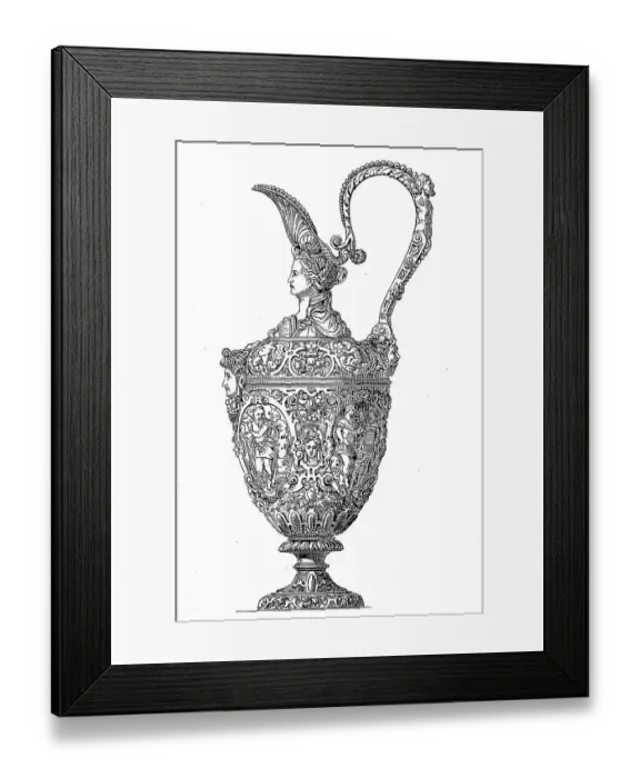 Framed Print : Partially decorated with gold and silver can