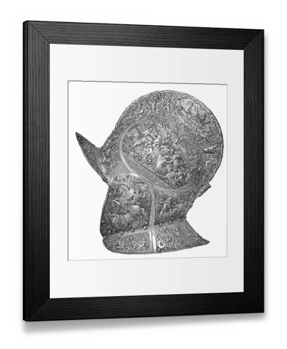 Framed Print : Der Burgunderhelm von Karl V. Renaissance-era Framed Print : Der Burgunderhelm von Karl V. Renaissance-era