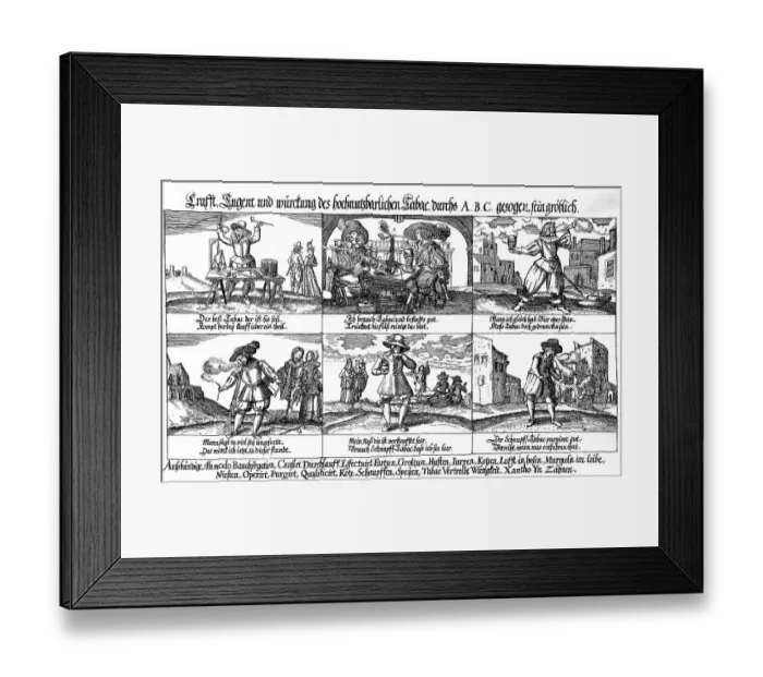 Framed Print : A mock picture on the tobacco, historical image or illustration Framed Print : A mock picture on the tobacco, historical image or illustration