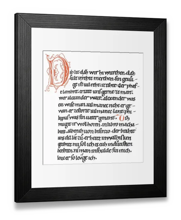 Framed Print : The Alexander of the Pfaffen Lamprecht was founded around 1150