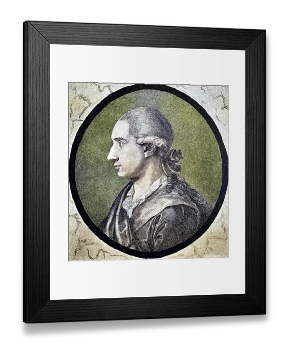 Framed Print : Johann Wolfgang Goethe, from 1782 von Goethe