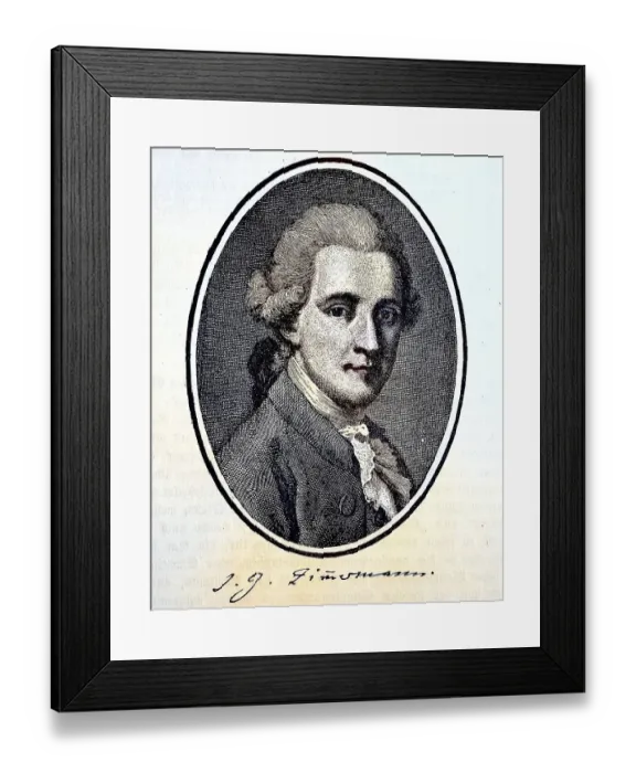 Framed Print : Johann Georg Zimmermann, since 1786 Ritter von Zimmermann