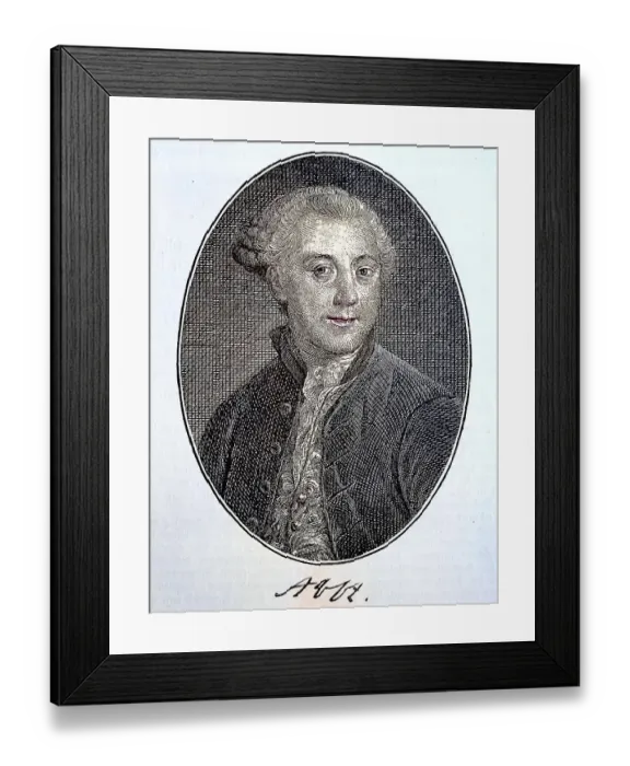 Framed Print : Thomas Abbt, 25 November 1738, 3 November 1766