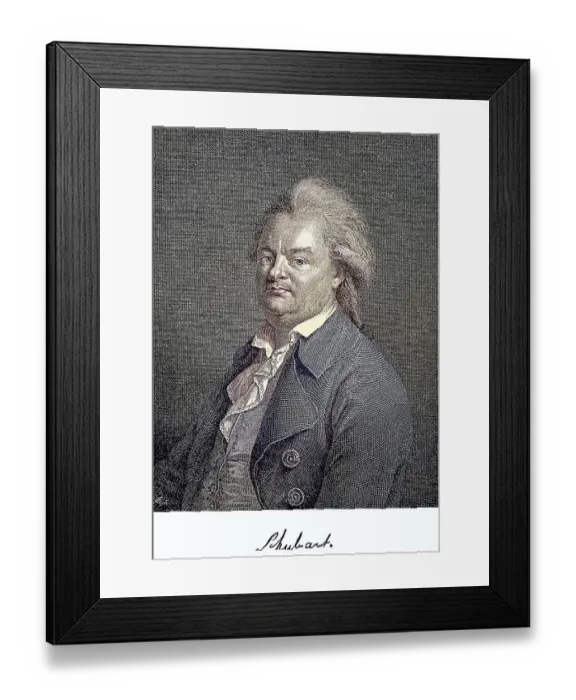 Framed Print : Christian Friedrich Daniel Schubart Framed Print : Christian Friedrich Daniel Schubart