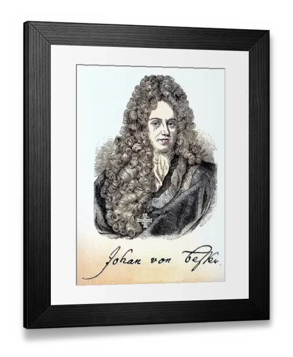 Framed Print : Johann von Besser, 8 May 1654, 10 February 1729