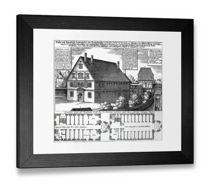 Framed Print : Copper engraving from the Drudenhaus Framed Print : Copper engraving from the Drudenhaus