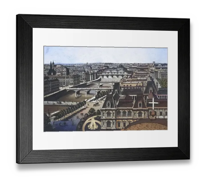 Framed Print : Paris, View of the Seven Bridges over the Seine Framed Print : Paris, View of the Seven Bridges over the Seine