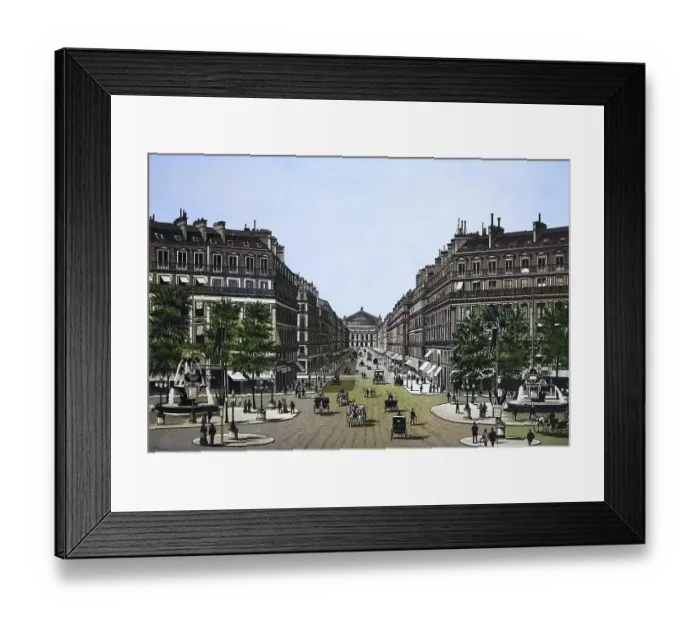 Framed Print : Paris, Street leading to the Opera