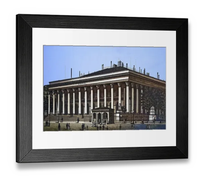 Framed Print : Paris, Palais de la Bourse, Historical copperplate