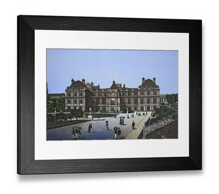 Framed Print : Paris, Palais du Luxembourg, Historical copperplate Framed Print : Paris, Palais du Luxembourg, Historical copperplate