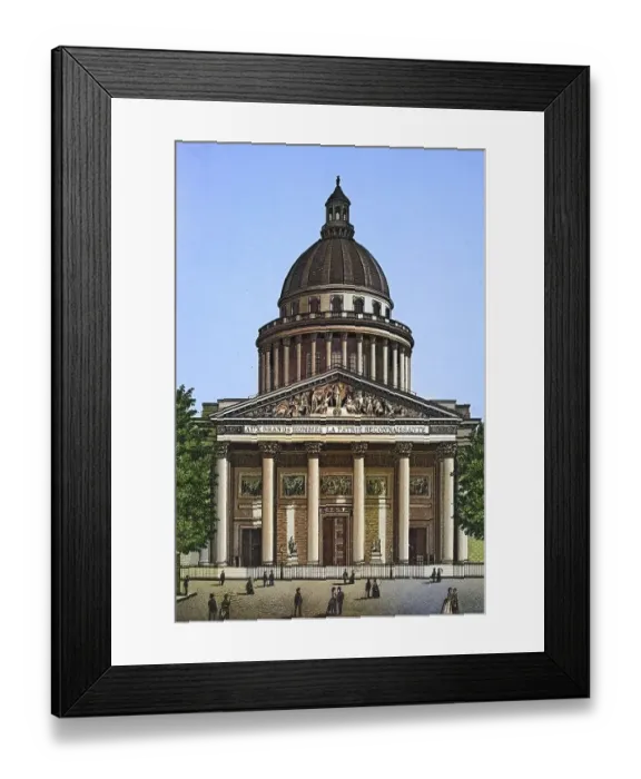 Framed Print : Paris, Le Pantheon, Historical copperplate