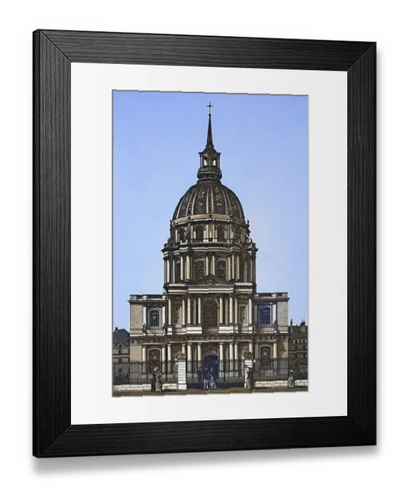 Framed Print : Paris, Dome des Invalides, Historical copperplate