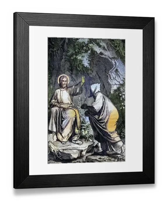Framed Print : Biblical Story, Christ Tempted by the Devil Framed Print : Biblical Story, Christ Tempted by the Devil