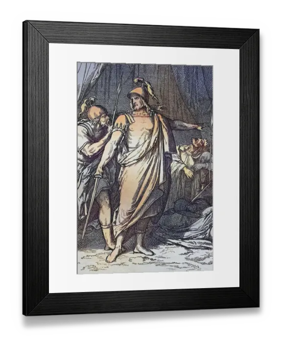 Framed Print : Biblical story, David protects Saul Framed Print : Biblical story, David protects Saul